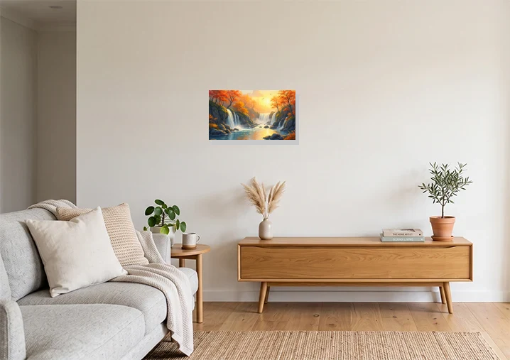 Living Room mockup with artwork