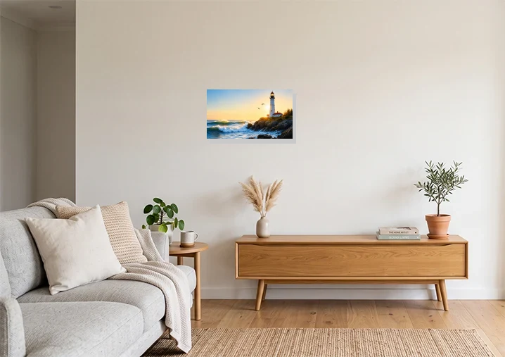 Living Room mockup with artwork