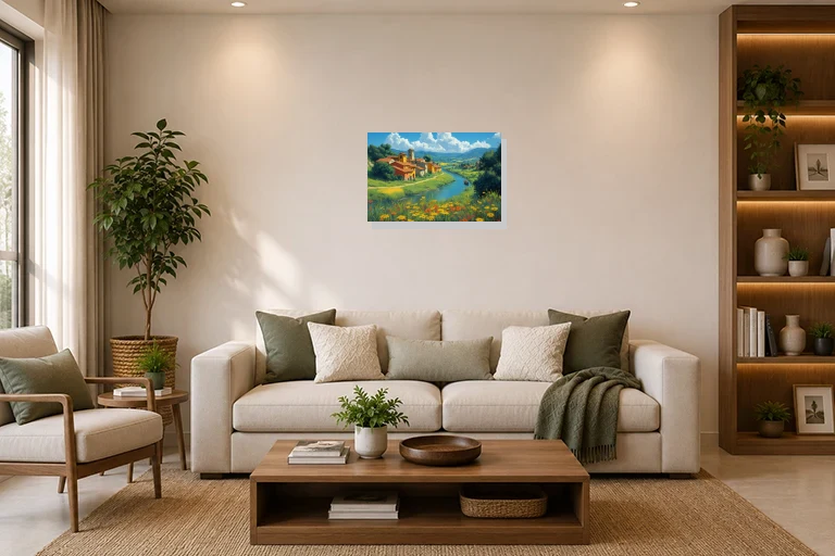Hotel Lobby mockup with artwork