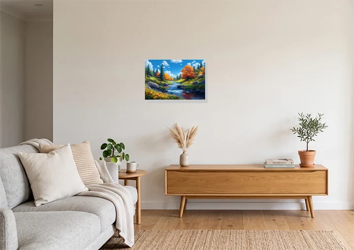Living Room mockup with artwork