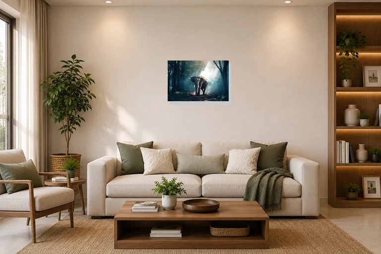 Hotel Lobby mockup with artwork