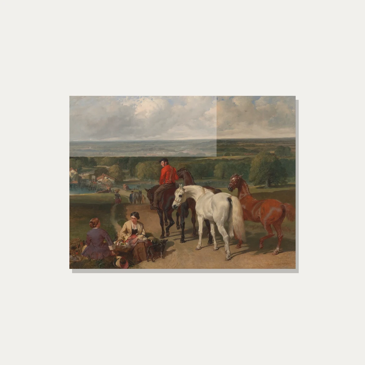 Classic English Countryside Hunting Scene — acrylic preview | PrintPosters.in