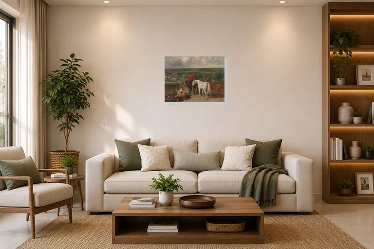 Hotel Lobby mockup with artwork