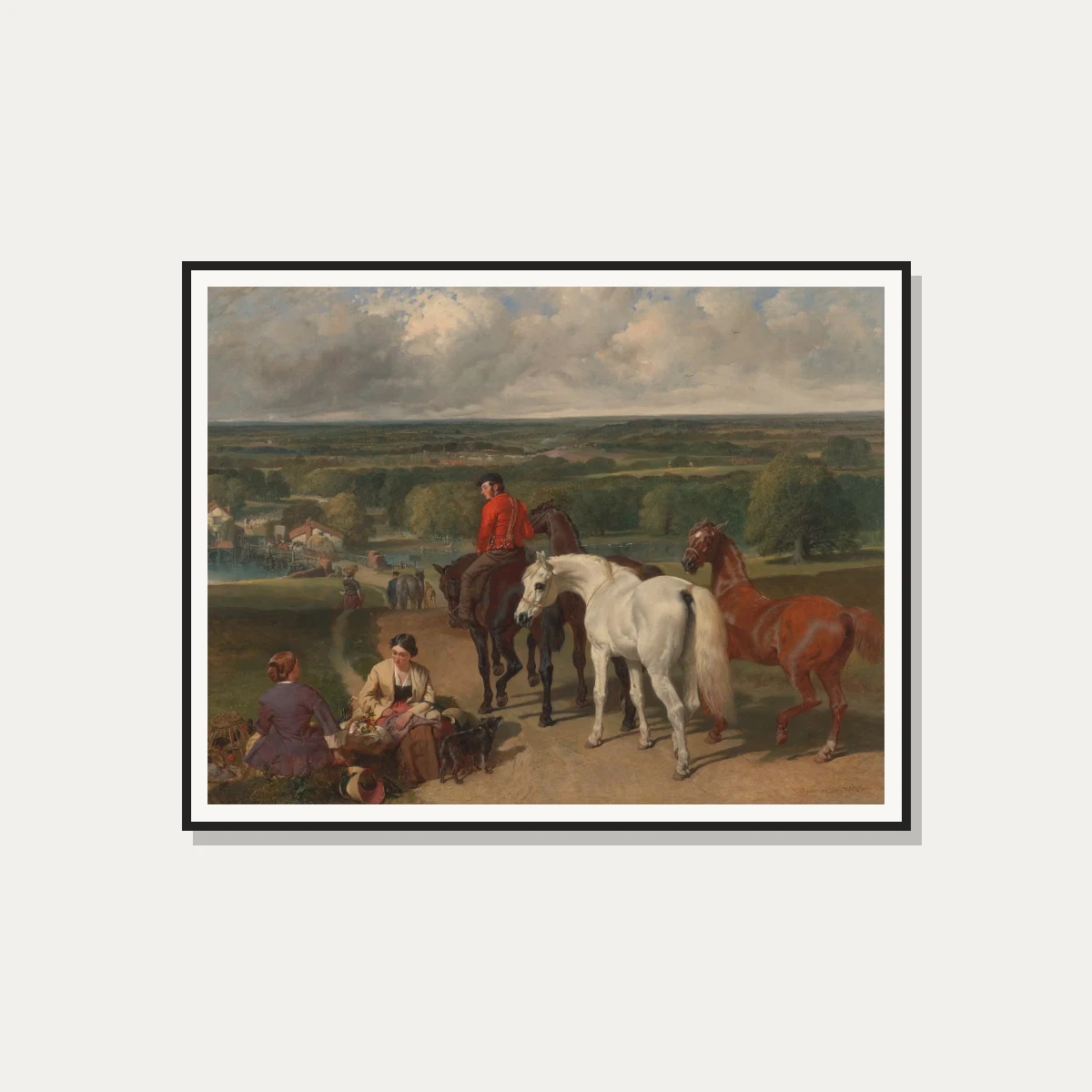 Classic English Countryside Hunting Scene — photo frame preview | PrintPosters.in
