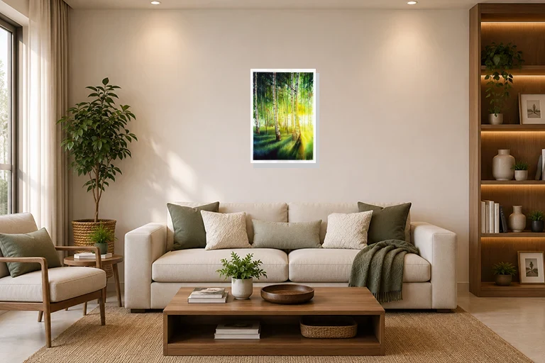 Hotel Lobby mockup with artwork