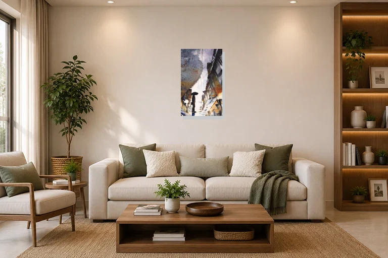 Hotel Lobby mockup with artwork