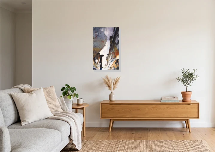 Living Room mockup with artwork