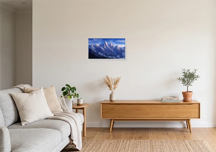 Living Room mockup with artwork