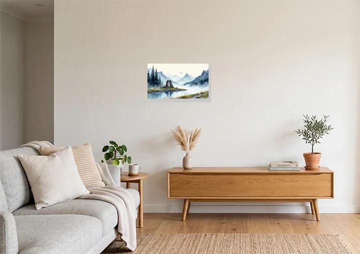 Living Room mockup with artwork