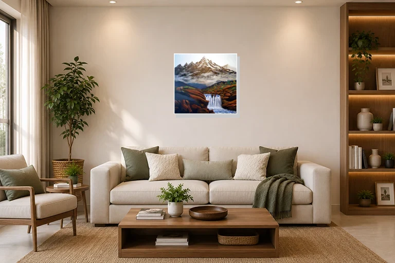 Hotel Lobby mockup with artwork