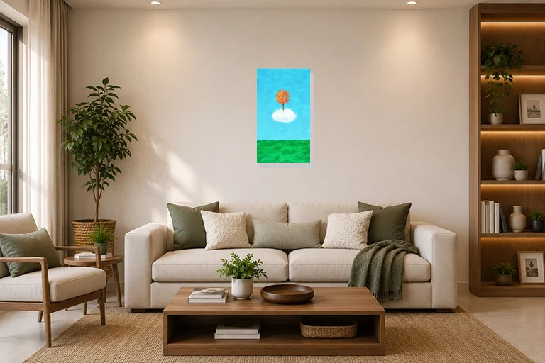 Hotel Lobby mockup with artwork