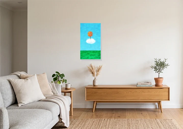 Living Room mockup with artwork