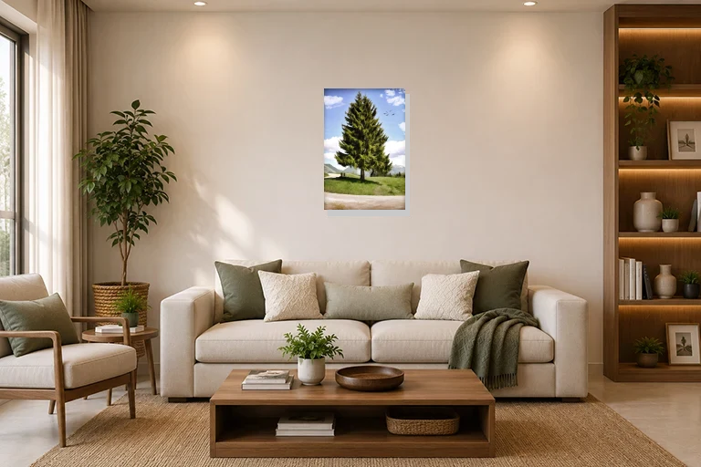 Hotel Lobby mockup with artwork
