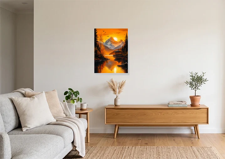 Living Room mockup with artwork