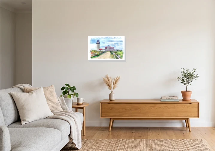 Living Room mockup with artwork