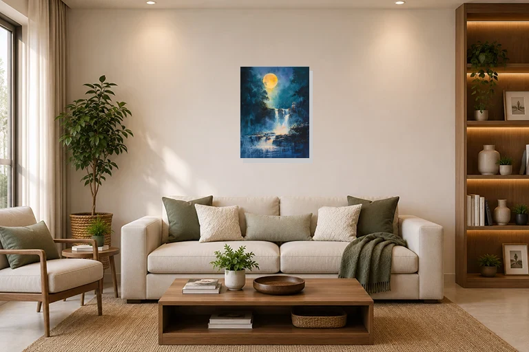 Hotel Lobby mockup with artwork