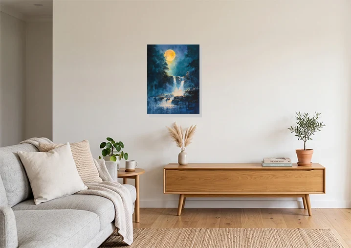 Living Room mockup with artwork