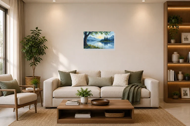 Hotel Lobby mockup with artwork