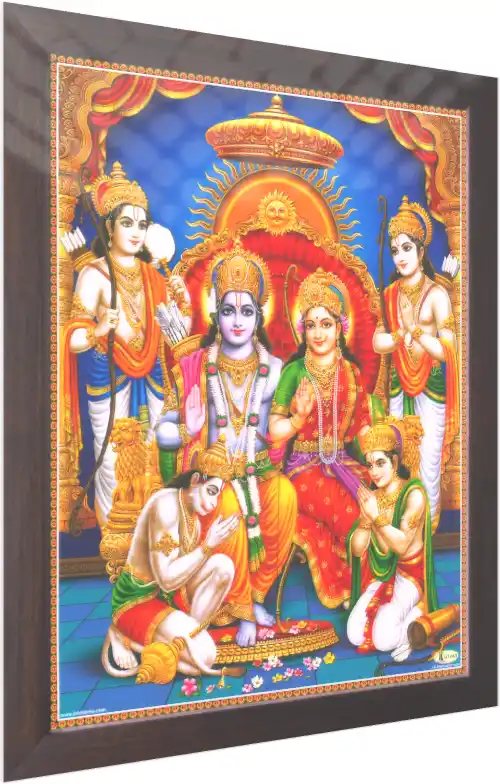 Divine Ram Darbar Traditional Canvas Print — acrylic preview | PrintPosters.in