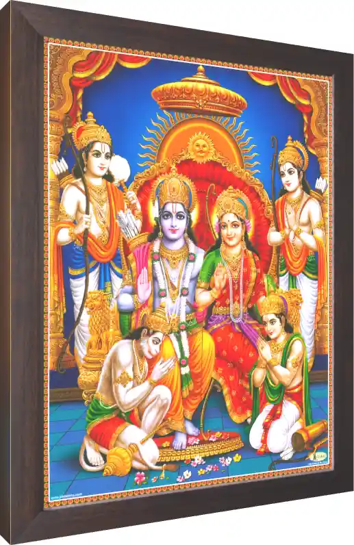 Divine Ram Darbar Traditional Canvas Print | PrintPosters.in