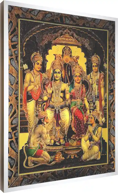 Vibrant Ram Darbar Spiritual Canvas | PrintPosters.in
