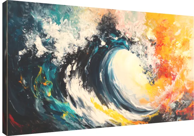 Vivid Abstract Ocean Wave Wall Art | PrintPosters.in