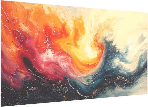 Bold Swirling Energy Abstract Print — acrylic preview | PrintPosters.in