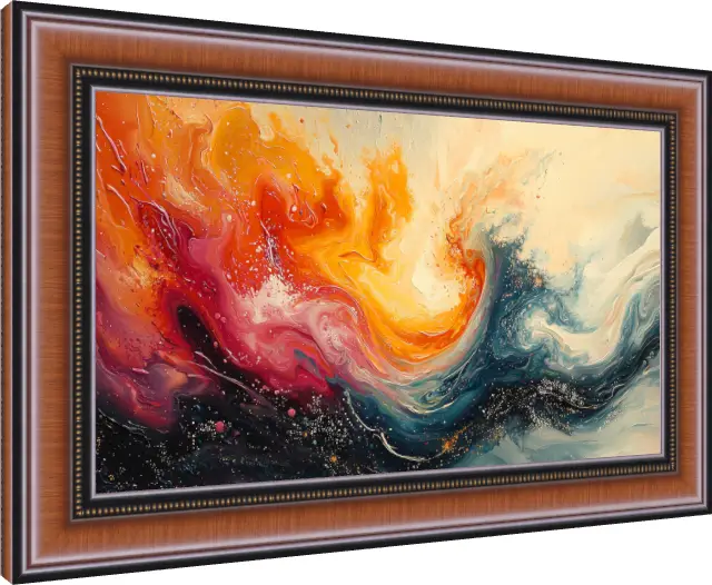 Bold Swirling Energy Abstract Print — photo frame preview | PrintPosters.in