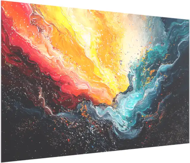 Dynamic Fusion Abstract Wall Art — acrylic preview | PrintPosters.in