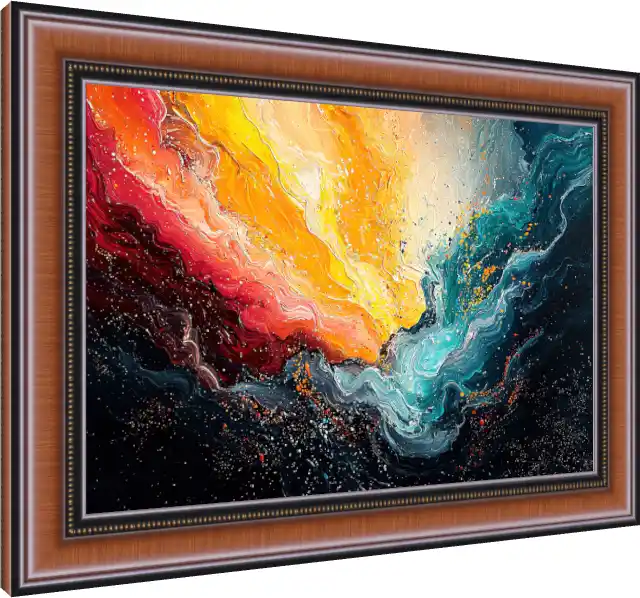 Dynamic Fusion Abstract Wall Art — photo frame preview | PrintPosters.in