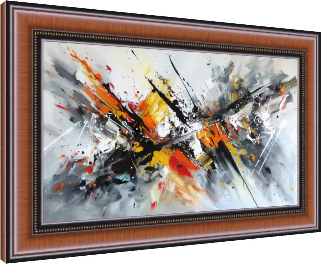 Dynamic Movement Abstract Canvas Art wall art print — photo frame preview | PrintPosters.in