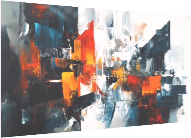 Vibrant Colors Abstract Canvas — acrylic preview | PrintPosters.in
