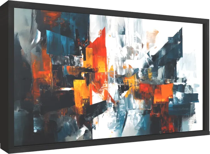 Vibrant Colors Abstract Canvas — floater frame preview | PrintPosters.in