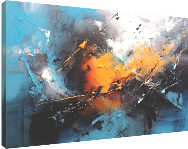 Yellow & Blue Geometric Abstract Print | PrintPosters.in