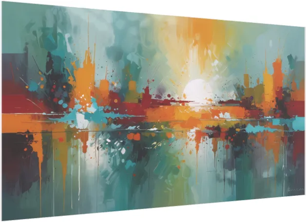 Vibrant Textured Abstract Artistic Canvas — acrylic preview | PrintPosters.in