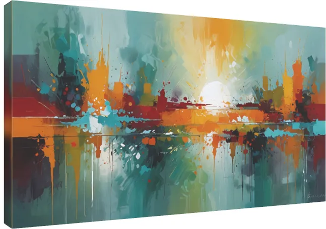 Vibrant Textured Abstract Artistic Canvas | PrintPosters.in