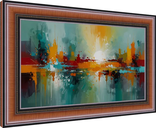 Vibrant Textured Abstract Artistic Canvas — photo frame preview | PrintPosters.in