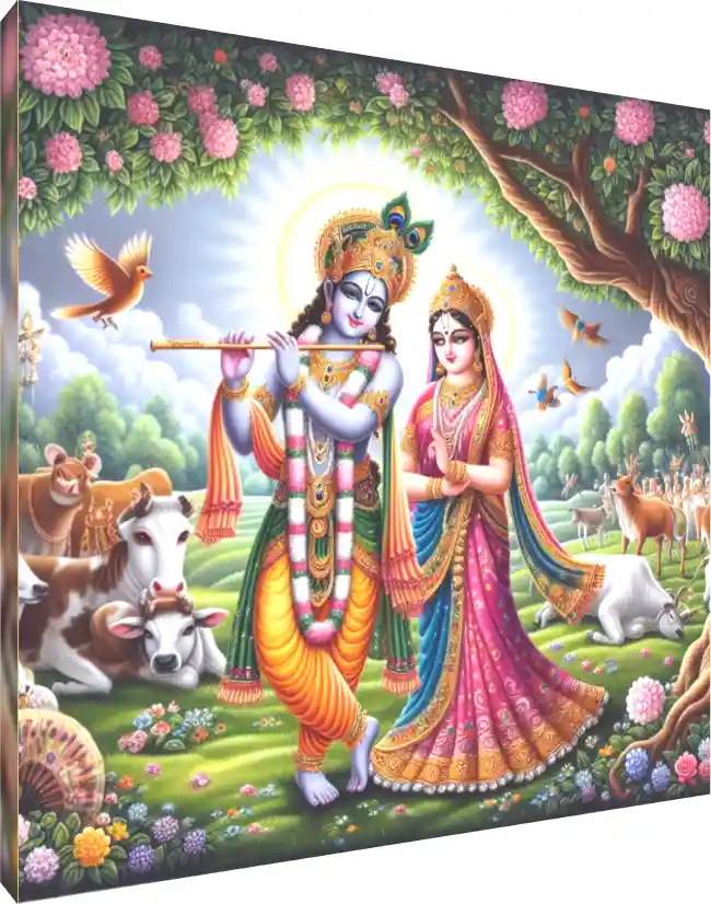 Lord Krishna Janmashtami Celebration Art | PrintPosters.in