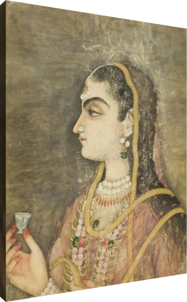 Classic Indian Miniature Royal Portrait Canvas wall art print | PrintPosters.in