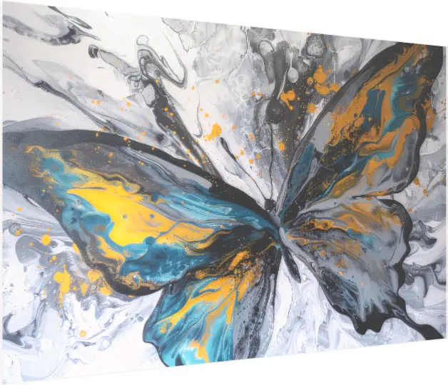Modern Abstract Floral Texture Print — acrylic preview | PrintPosters.in