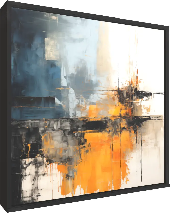 Deconstructed Dream Textured Abstract Print — floater frame preview | PrintPosters.in
