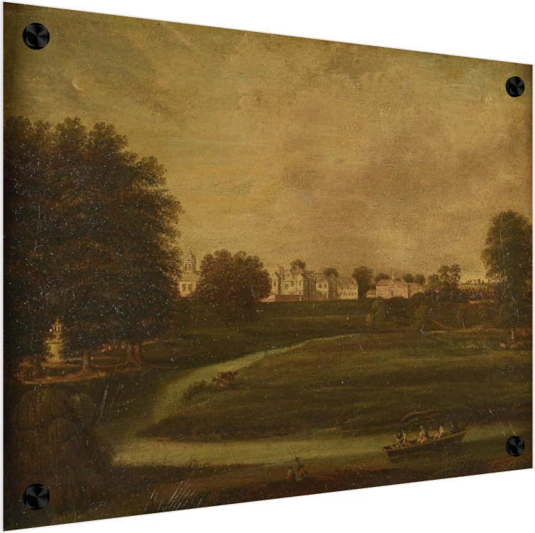 Birdingbury Hall Classic British Landscape Canvas wall art print — acrylic preview | PrintPosters.in