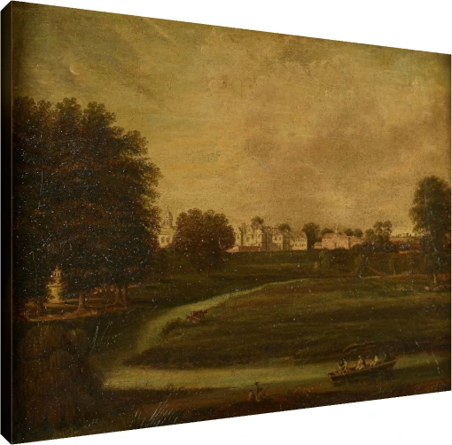 Birdingbury Hall Classic British Landscape Canvas wall art print | PrintPosters.in