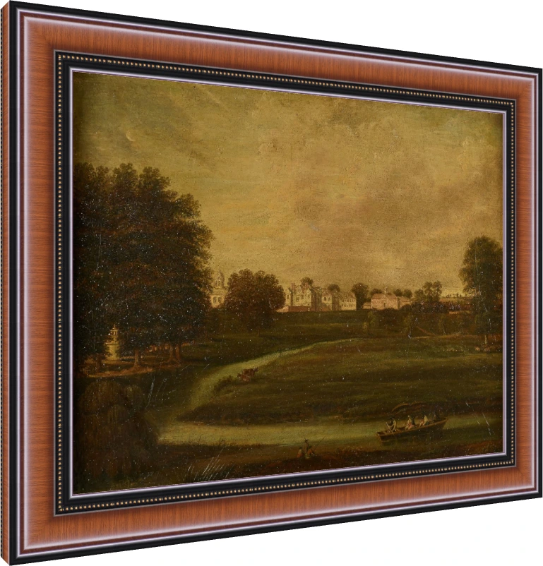Birdingbury Hall Classic British Landscape Canvas wall art print — photo frame preview | PrintPosters.in