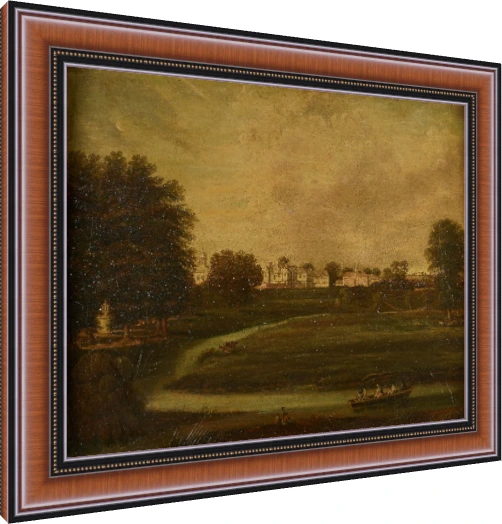 Birdingbury Hall Classic British Landscape Canvas wall art print — photo frame preview | PrintPosters.in