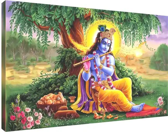 Divine Melody Janmashtami Krishna Print | PrintPosters.in