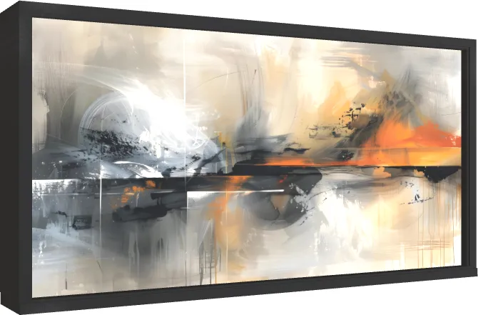 Abstract Expressionism Mixed Media Print — floater frame preview | PrintPosters.in