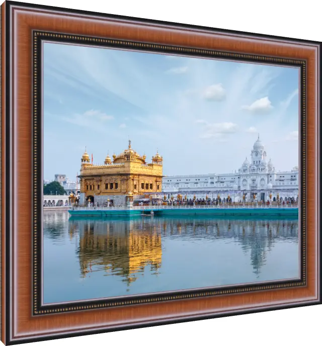Classic Golden Temple Amritsar Wall Decor — photo frame preview | PrintPosters.in