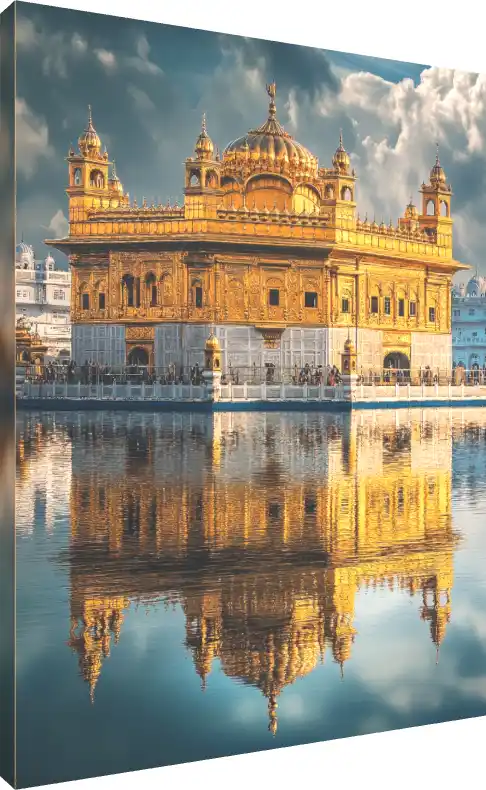 Golden Temple Reflecting on Still Waters Print wall art print | PrintPosters.in