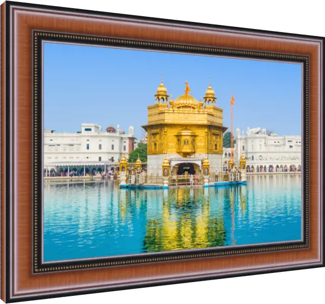 Traditional Golden Temple Wall Art — photo frame preview | PrintPosters.in